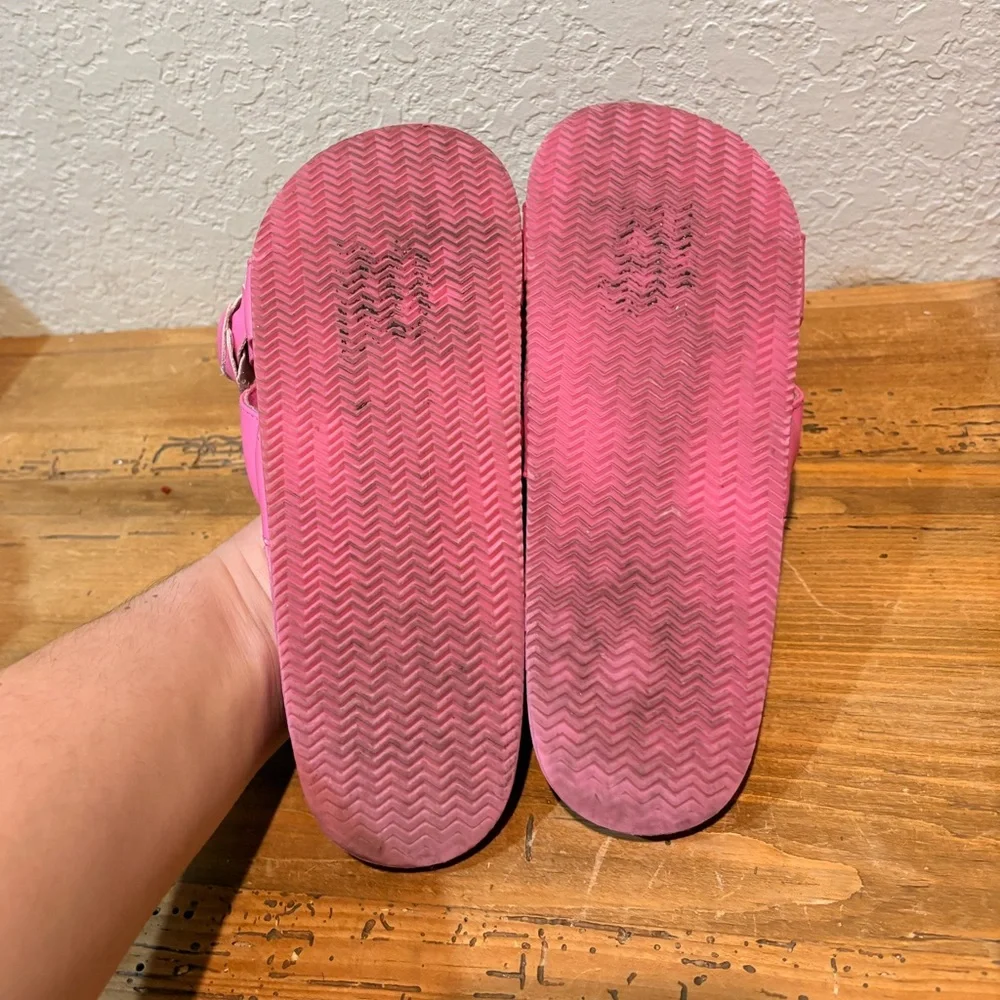 Janie and Jack Girls Floral Pink Pool Side Slide Sandals